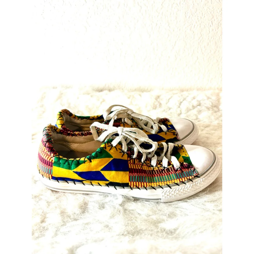 Converse All Star Chuck Taylor Kente African Pattern Sneakers Junior Size 5.5